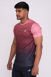 Ombrey Round Neck T-Shirt Peach